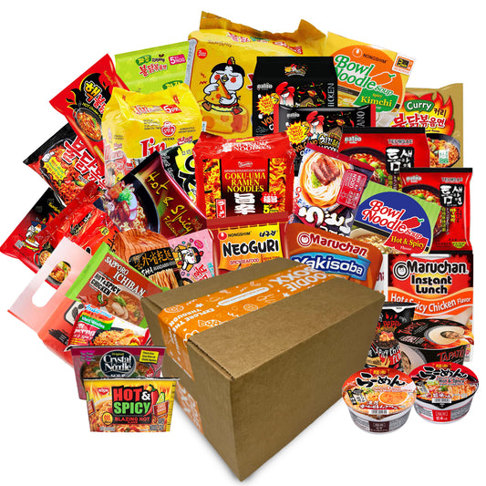 Fiery Flavors: Hot & Spicy Asian Instant Noodle Box - Authentic Taste, Instant Satisfaction - Perfect for Quick and Spicy Cravings - 15 Pack